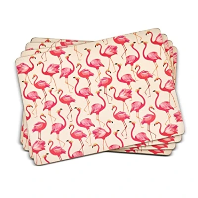 Image of Pimpernel Portmeirion Sara Miller London Flamingo Placemats Set of 4 (Large)