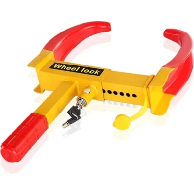 Image of Heavy Duty Wheel Clamp Caravan Trailer Car Van Security Lock with 2 Keys CT2040