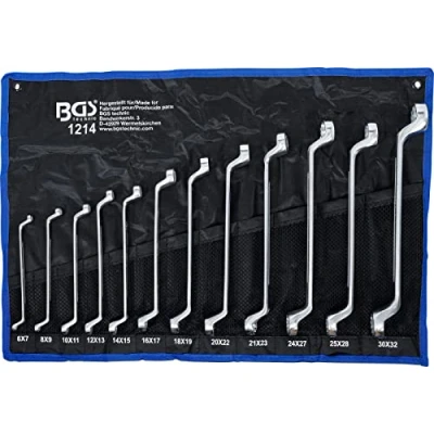 Image of BGS 1214 Double Ring Spanner Set offset 6 x 7 30 32 mm 12 pcs.