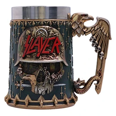 Image of Nemesis Now Officially Licensed Slayer Eagle Helmet Skull Logo Tankard