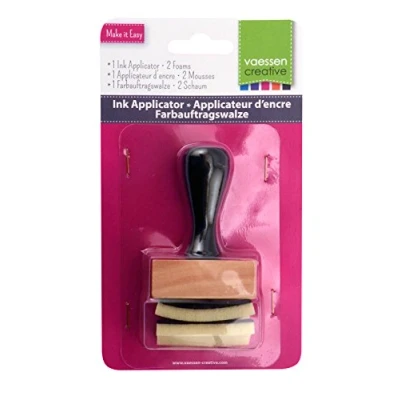 Image of Vaessen Creative Ink applicator, Wood/Foam, Black, 8.9x5x3 cm
