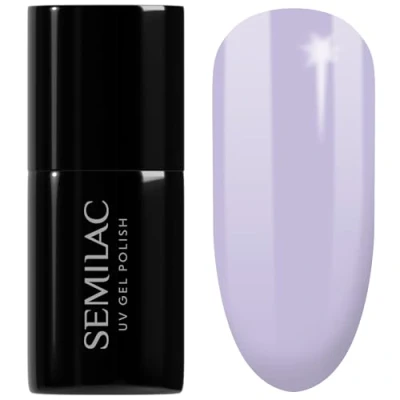 Image of SEMILAC 127 Violet Cream Nail UV Gel Polish Long Lasting and Easy to Apply Soak off UV/Led Perfect for Home Professional Manicure Pedicure 7 ml