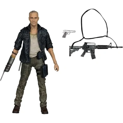 Image of Bizak McFarlane The Walking Dead Articulated Figure Merle Dixon 12 cm 20 Points of Articulation for Poses with Accessories and Bookmark Collectors Fans (64384343)