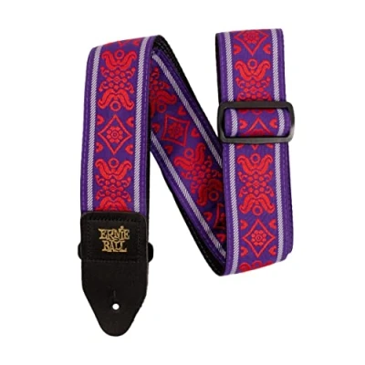 Image of Ernie Ball Royal Flush Red Jacquard Guitar Strap