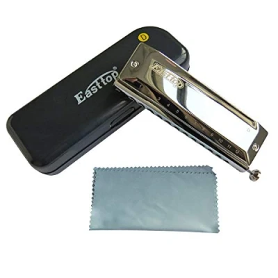 Image of East top 12 Hole 48 Tune Chromatic Harmonica,Musical Instrument (key of D)