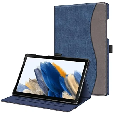 Image of FINTIE Case for Samsung Galaxy Tab A8 10.5 inch 2022 Model (SM X200/X205) Multi Angle Viewing Folio Stand Cover with Pocket, Auto Wake/Sleep (Denim Indigo)