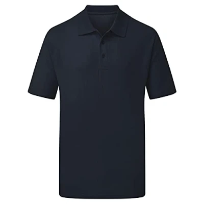 Image of Ultimate Clothing Company Mens Short Sleeve Polo Shirts, Navy Blue, X Large. UCC003