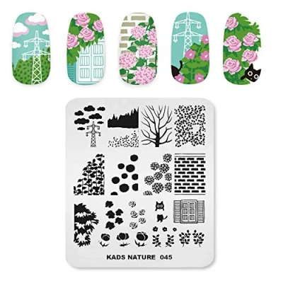 Image of KADS Nail Art Stamp Plate Nature Series stamping Template Image DIY Decoration Tool (NA045)