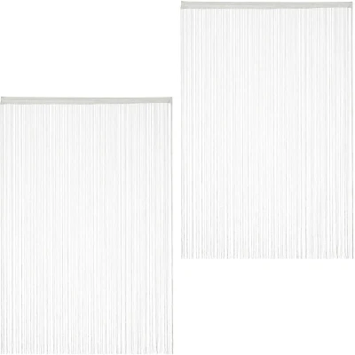 Image of Relaxdays String Curtain, White, 145 x 245 cm