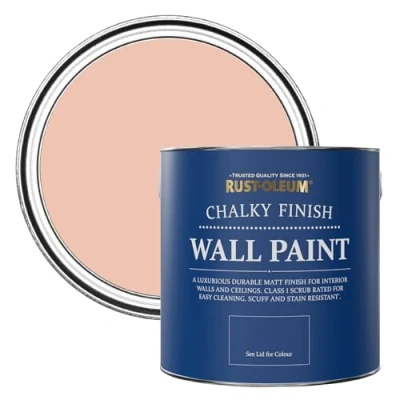 Image of Rust Oleum Pink Matt Emulsion Wall Paint Coral 2.5L