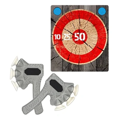 Image of Zing Zax, Soft and Safe Foam Throwing Axes, Includes 2 Zaxes 1 Target, Great Indoor or Outdoor Target Game for Friends Family