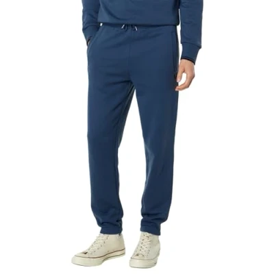 Image of Fred Perry Mens Unisex Loopback Sweat Pants Track Bottoms Joggers Size Small in Midnight Blue