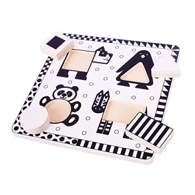 Image of Bigjigs Toys Animals Black and White Puzzle