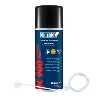 Image of DINITROL RC900 RUST CONVERTER PRIMER 400ml CAN + EXTENSION NOZZLE PREVENTION