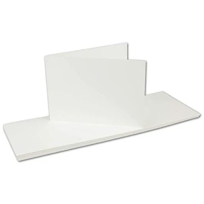 Image of DIN A6 folded cards, landscape, colourful, happy, invitations   Menu cards   Blank 105 x 148 mm Grammage: 220 g/m². 50 Karten natural white