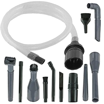 Image of SPARES2GO Complete Micro Tool Kit Mini Attachments Set Compatible with Hoover Vacuum Cleaner 32mm PC Desk Car