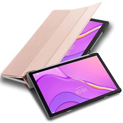 Image of Cadorabo Tablet Case compatible with Huawei MatePad T 10 (9.7 Zoll) / 10s (10.1 in PASTEL ROSE GOLD Ultra Thin Book Style Protection Cover WITHOUT Auto Wake Up Stand Function