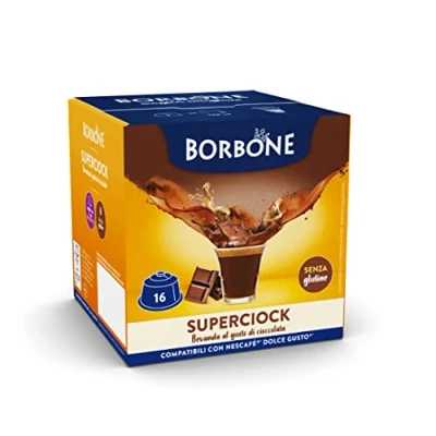Image of Caffè Borbone SuperCiock Chocolate flavored Drink 64 Capsules (4 packs of 16) Compatible with Nescafè®* Dolce Gusto®* Coffee Machines