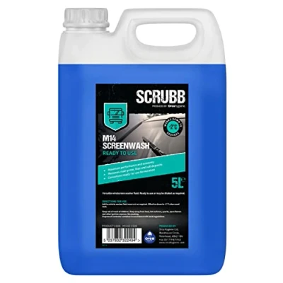 Image of SCRUBB M14 Screenwash Ready to Use, Removes Road Grime, Flies and Salt Deposits, 5L