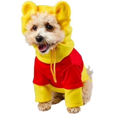Image of Rubie&#039;s unisex adult Disney: Winnie the Pooh Pet Costume, Party Goods, Winnie, S Neck 12 Girth 17 Back 11 US