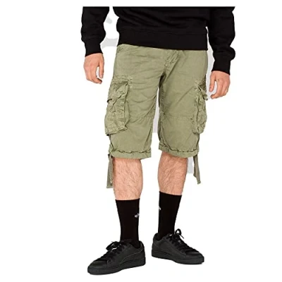 Image of Alpha Industries Men&#039;s Jet Cargo Shorts, Light Olive, 30W