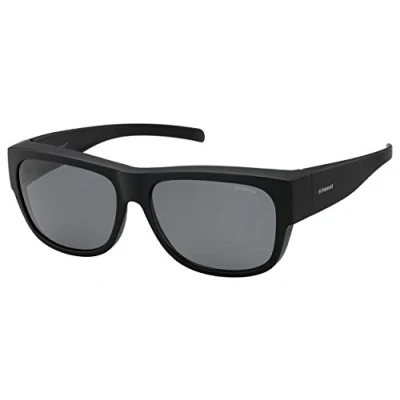 Image of Polaroid Suncovers Square Unisex Black Grey Polarized Sunglasses One Size