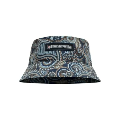 Image of Lambretta Mens Paisley Summer Festival Bucket Hat Navy