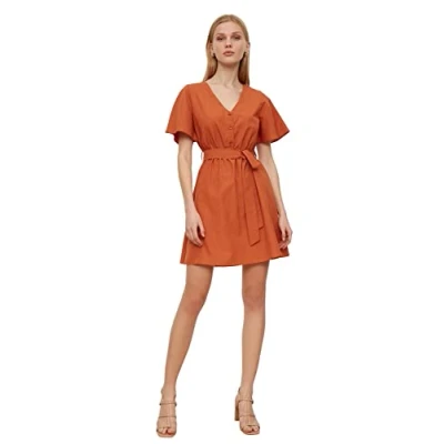 Image of Trendyol Women Midi A line Regular Woven Dress