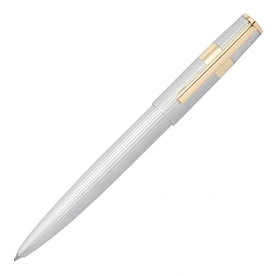 Image of Hugo Boss Gear Pinstripe Ballpoint Pen Silver/Gold