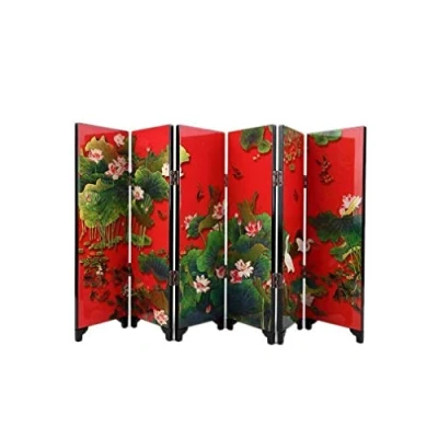 Image of lachineuse Decorative Items, Wood, Lotus Red, 25x10x7cm