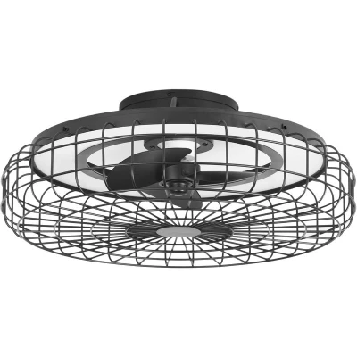 Image of Merak LED Ceiling Fan Black, Sandblasted, Tw 2700 6000K, IP44