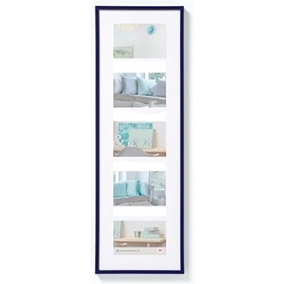 Image of walther Design Picture Frame Blue 5X 10x15 cm Gallery with PassepArtout, New Lifestyle Plastic KV515L