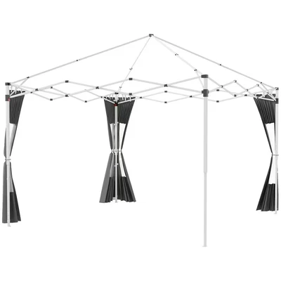 Image of Outsunny Side Panels for 3x3m or 3x6m Pop Up Gazebo with Windows Grey Pack of 2