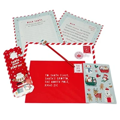 Image of eBoutik Christmas Santa Letter Set Write a Eve Childrens Festive Activitie Xmas Home Decoration (Santa Set)