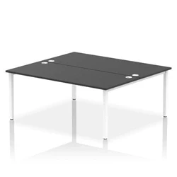 Image of Impulse Bench B2B 2 Person 1800 White Frame Office Desk Black