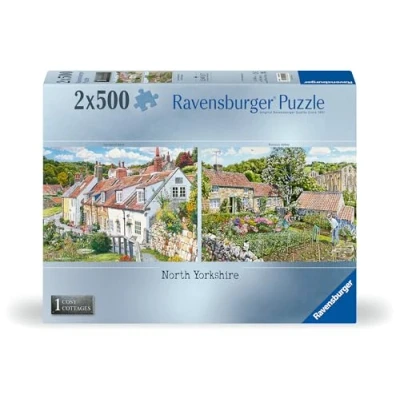 Image of Ravensburger Cosy Cottages No.1 North Yorkshire 2x 500 Piece Jigsaw Puzzle for Adults and Kids Age 10 Years Up