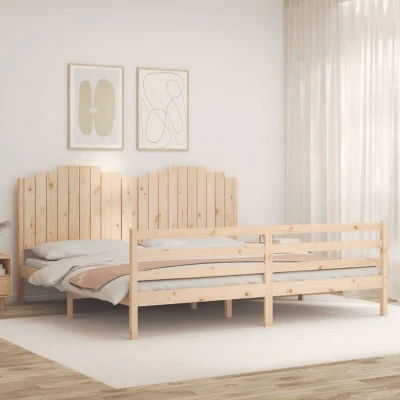 Image of vidaXL Bed Frame without Mattress 200x200 cm Solid Wood