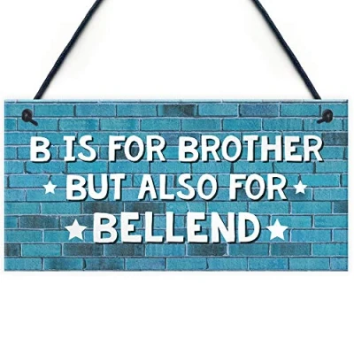 Image of RED OCEAN Funny Gift For Brother Hanging Plaque Rude Birthday Him