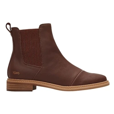 Image of TOMS Women&#039;s Charlie Chelsea Boot, Chestnut Leather, 5 UK