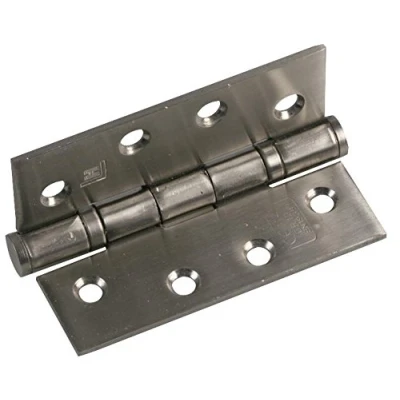 Image of Duratool D02054 Fire Door Ball Bearing Hinge, Satin Stainless Steel, 102 mm x 38