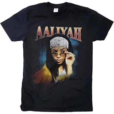 Image of Paradiso Clothing Aaliyah Trippy LOGO Print Tshirt, Men&#039;s, Size: XL, Black