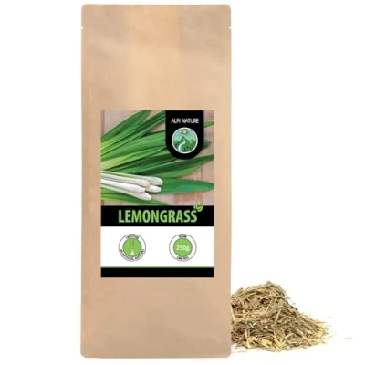 Image of Lemongrass Cut (250g, 8.8oz), Lemongrass, Tea, Gently Dried 100% Pure and Natural