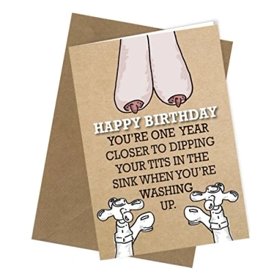 Image of Rude Funny BIRTHDAY CARD Greetings Card/Comedy/Humour/Wife/Mum/Gran/Friend/Auntie/Girlfriend #243