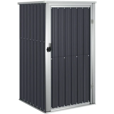 Image of vidaXL Garden Tool Shed Anthracite 88x89x161 cm Galvanised Steel
