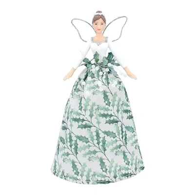 Image of Gisela Graham Holly Design Fairy Christmas Tree Topper