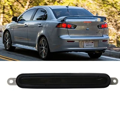 Image of KYYET Hight Mount 3rd Third Brake Stop Light Rear Lamp Compatible with Mitsubishi Lancer EVO EX 2008 2016(Black Lens)