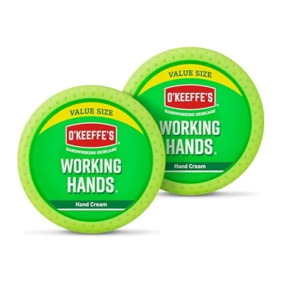 Image of O&#039;Keeffe&#039;s Working Hands Value Size Jar 193g (2 Pack) Hand Cream for Extremely Dry, Cracked Instantly Boosts Moisture Levels, Creates a Protective Layer &amp; Prevents Loss