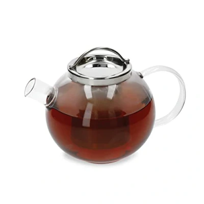 Image of La Cafetière Darjeeling Loose Leaf Glass Teapot with Stainless Steel Infuser, 1 Litre
