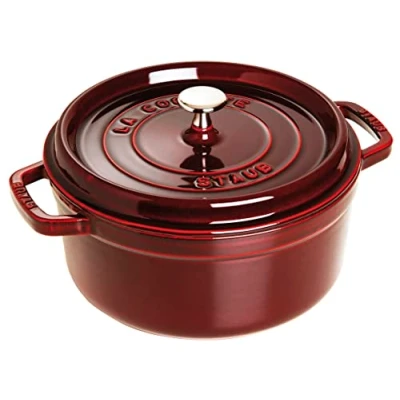 Image of STAUB 40509 357 0 Cocotte Round 24cm Grenadine red