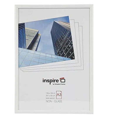 Image of Hampton Frames Poster Frame, White, A3 (29.7x42cm)